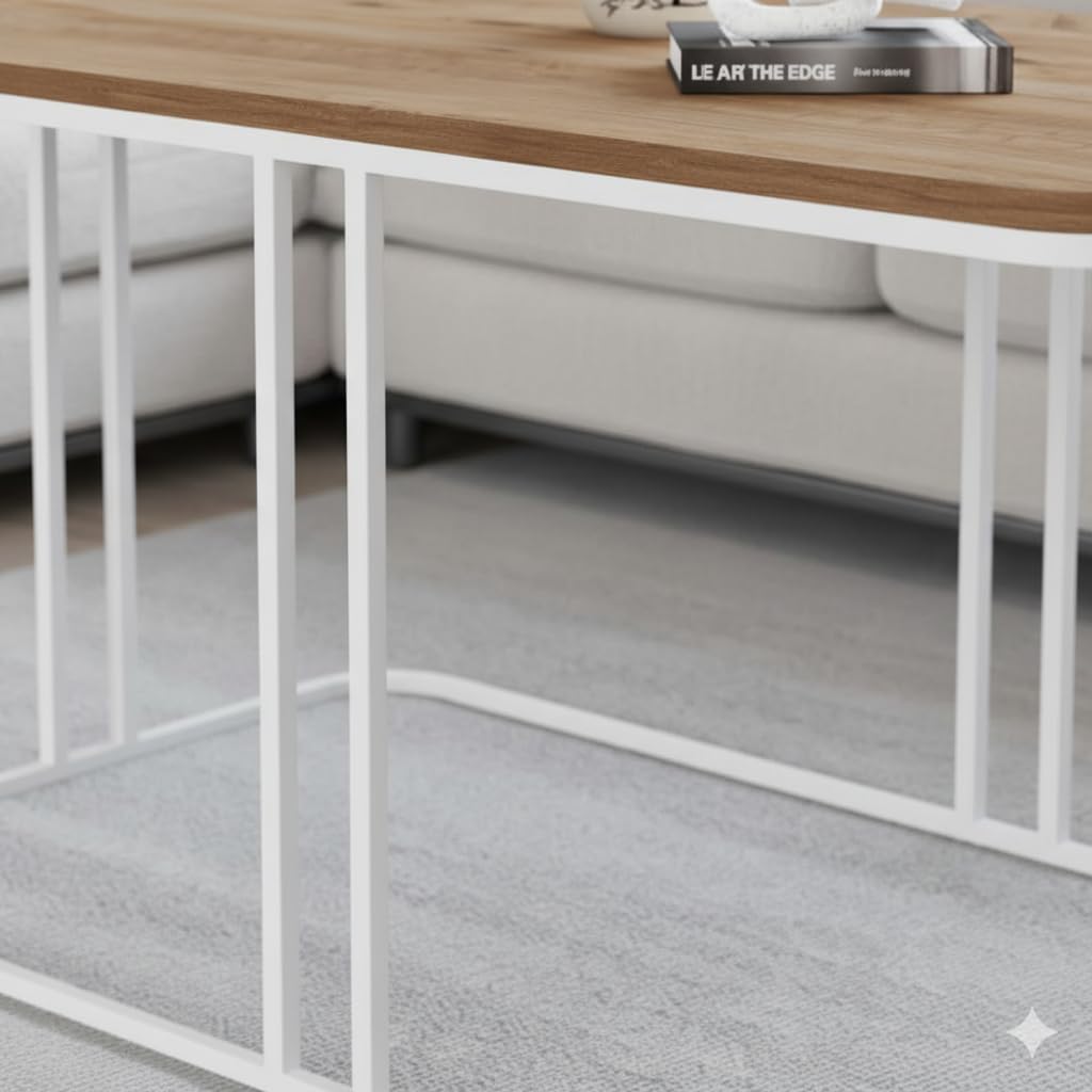 Table basse ronde BERLIN verre trempé pieds bois naturel